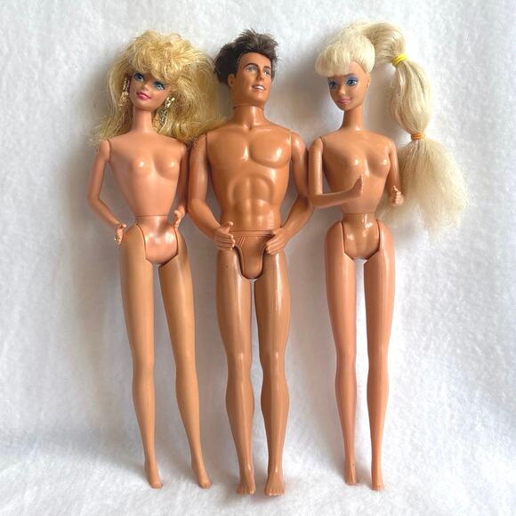 Barbie and Ken* Lot of 3 Twist and Turn Dolls 1960s Blue Eyes - Picture 1 of 7